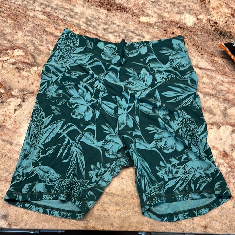 Aerie floral athletic shorts and bra